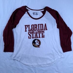 Florida State Graphic 3/4 Sleeve Red and White Tee